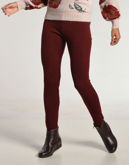 Legging Tricot Invernada Stripe Bordeaux