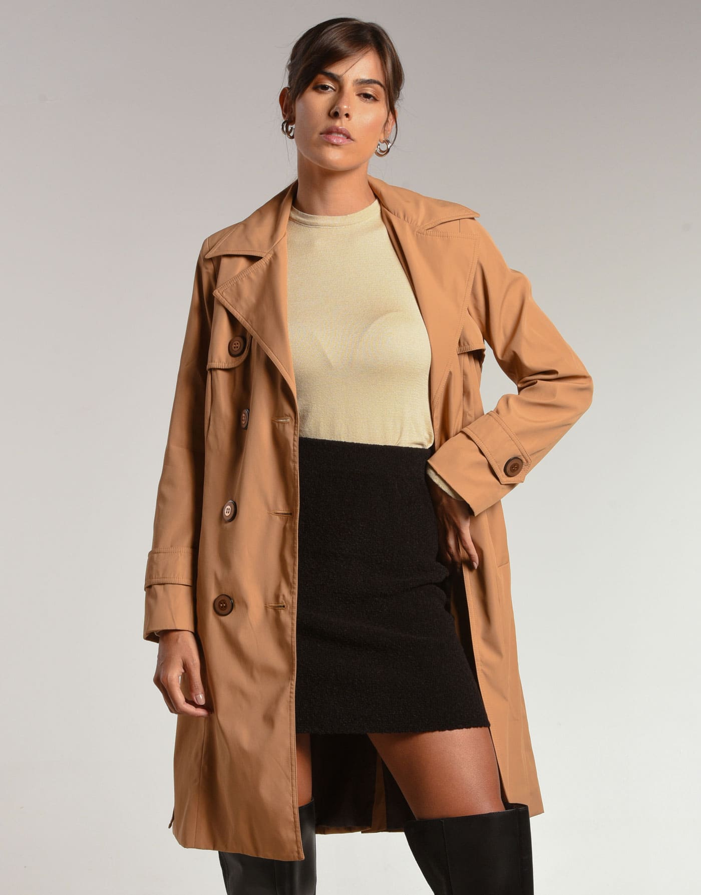 Trench Coat Abbey Caramelo