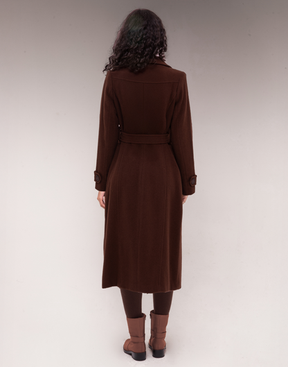 Sobretudo Lã Natural 7/8 Lorenzza Marrom
